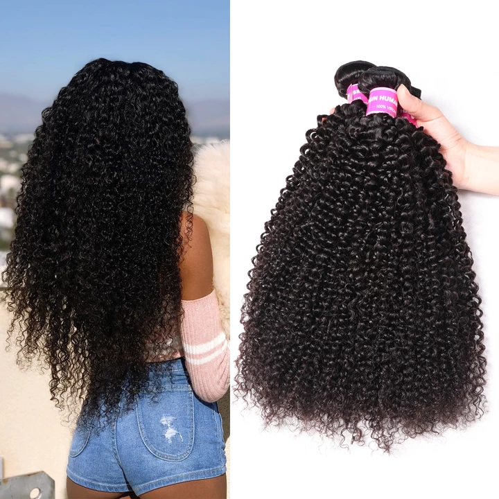lumiere Hair Indian Kinky Curly Virgin 3 Bundles Human Hair Extension 8-40 inches - Lumiere hair