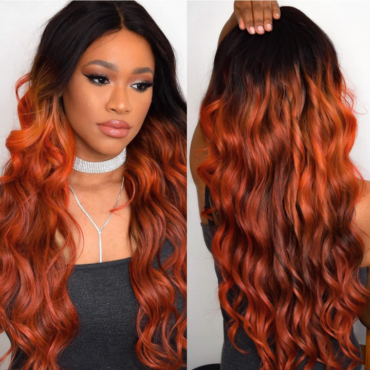 1B/350 4 Bundles Ombre Body Wave Virgin Human Hair Extension