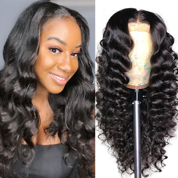Loose Deep Wave 5x5 closure 13x4 Lace Frontal Wigs Virgin Human Hair Pre Plucked 150% 180% Density - Lumiere hair