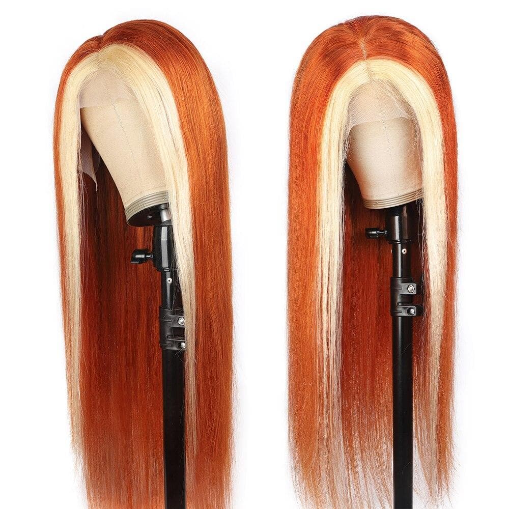 Ginger with 613 Blonde Straight Lace Front Human Hair Wigs For Women