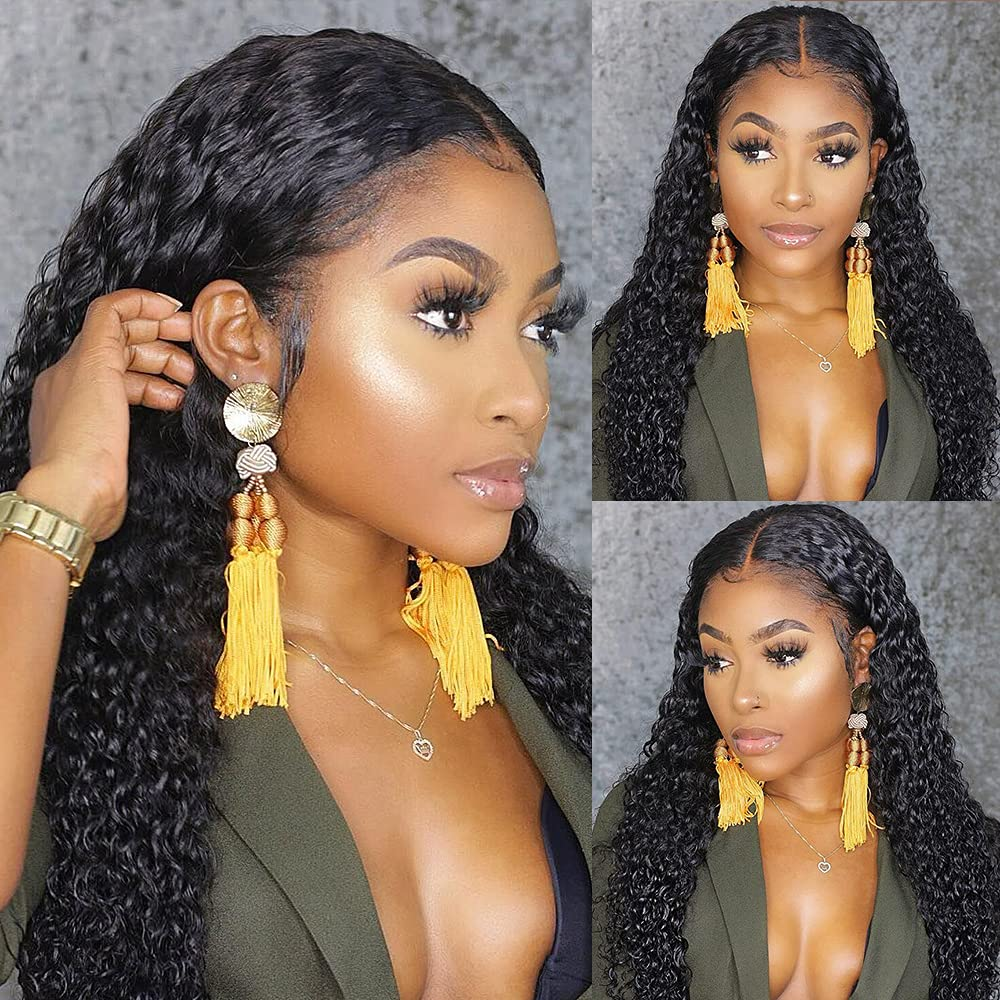 Breathable Water Wave 5x5 13x4 Lace Frontal Wigs Virgin Human Hair Pre Plucked - Lumiere hair