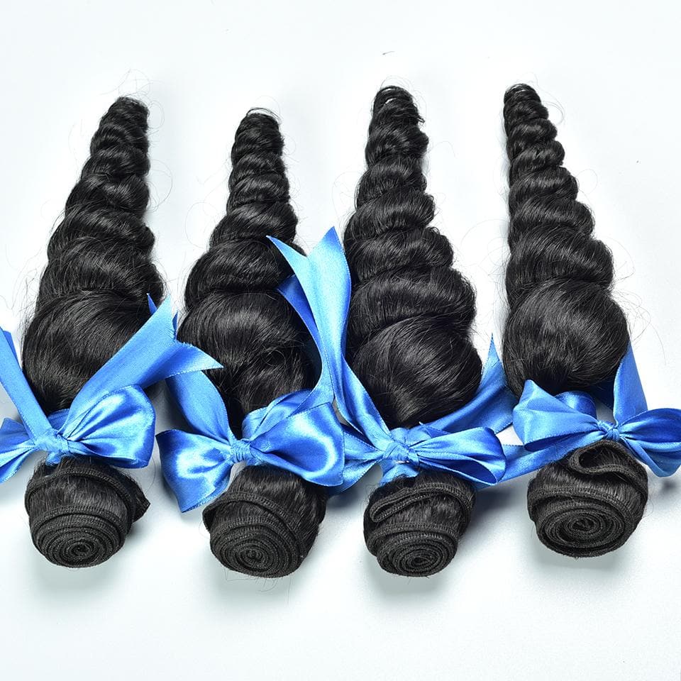 lumiere 4 Bundles Malaysian Loose Wave Virgin Human Hair Extension - Lumiere hair