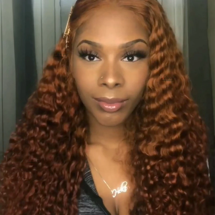 #30 Deep Wave 4x4/5x5/13x4 Lace Closure/Frontal 150%/180% Density Wigs For Women