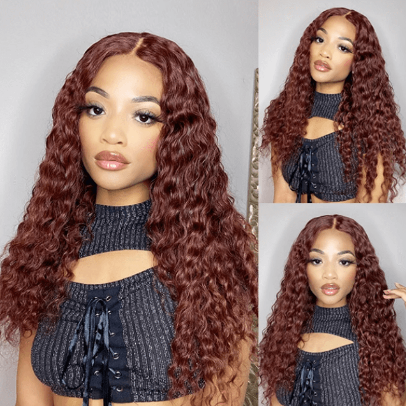 #33 Deep Wave 4x4/5x5/13x4 Lace Closure/Frontal 150%/180% Density Wigs For Women