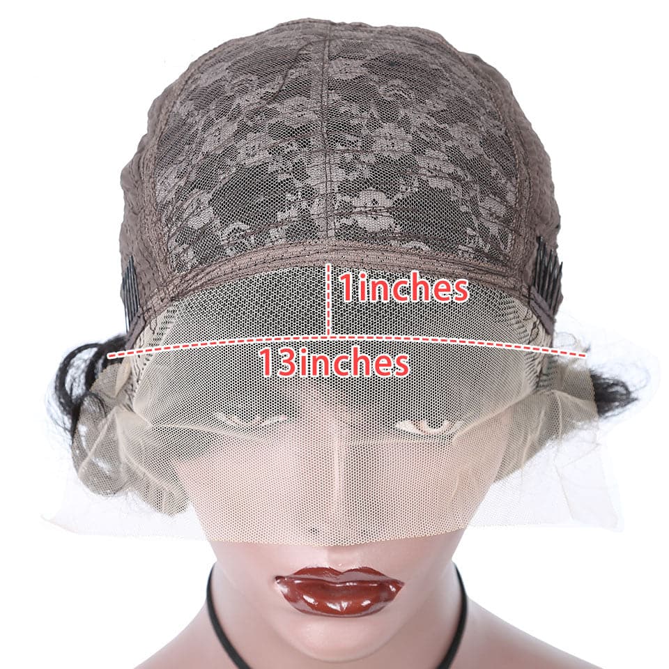 Ship In 24Hours-Lumiere Natural Black 13x1 Lace Loose Curly Short Pixie Cut Bob Wigs For Women
