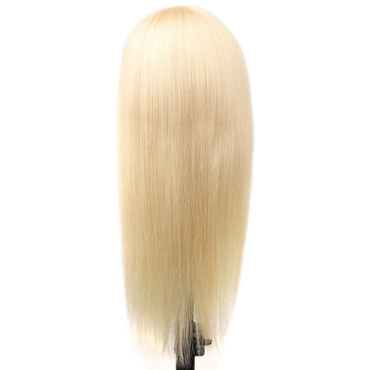 613 Blonde Straight Full Machine Made None Lace Front Wigs With Bangs For Women 12-24 Inches