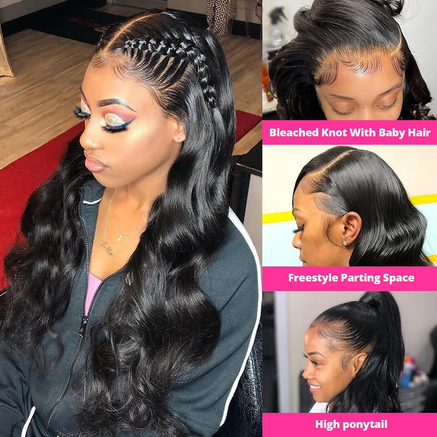 Lumiere Body wave Full Lace human hair Wigs With Baby Hair