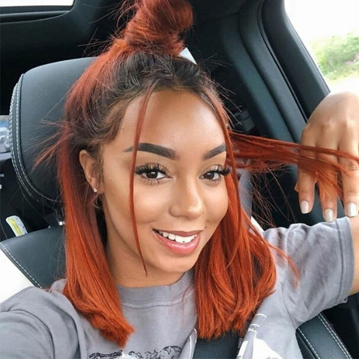 Lumiere 1B/350 Ombre Straight 4x4/5x5/13x4 Lace Closure/Frontal 150%/180% Density Wigs For Women Pre Plucked