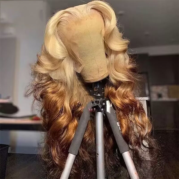 613 Ombre Blonde Body Wave Lace Front Wig Transparent Colored Human Hair Wigs Brazilian Virgin Hair Wigs for Women Wig