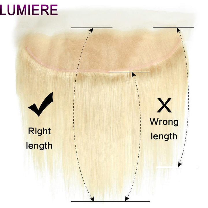 lumiere 613 Blonde Straight 3 Bundles with 13*4 Frontal Human Virgin Hair