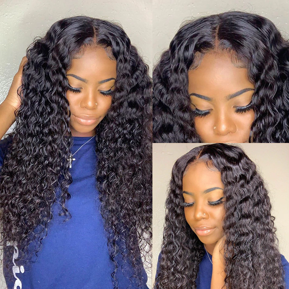Deep Wave 13x4 Lace Frontal 5x5 lace closure Wigs Virgin Human Hair With Baby Hair - Lumiere hair