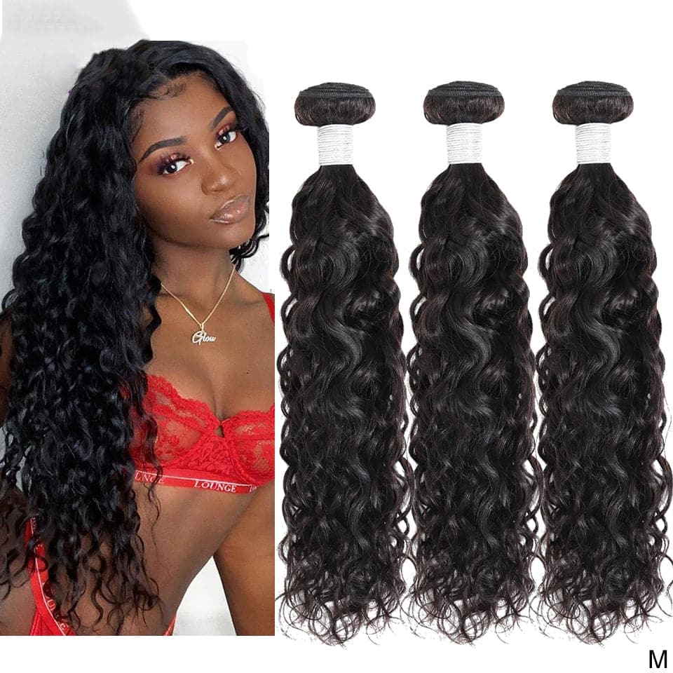 lumiere Malaysian Water Wave Virgin Hair 3 Bundles Human Hair Extension 8-40 inches - Lumiere hair