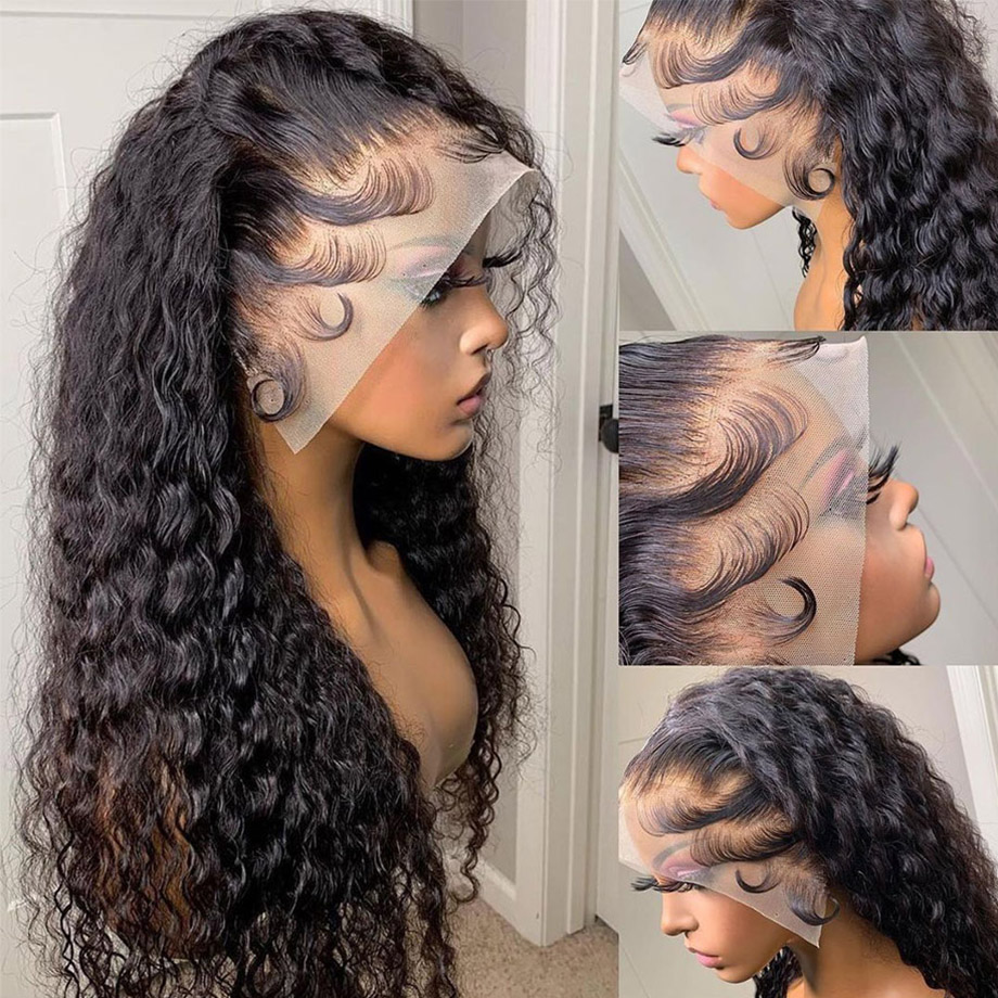 Water Wave Realistic Human Hair Full Lace human hair Wigs For Black Women