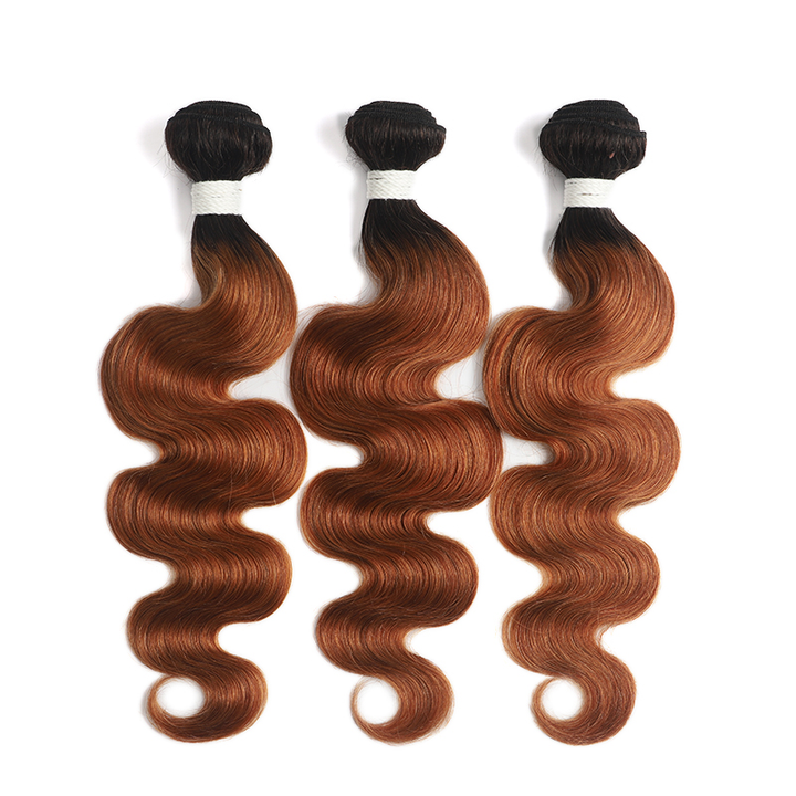 lumiere 1B/30 Ombre Body Wave 3 Bundles 100% Virgin Human Hair Extension
