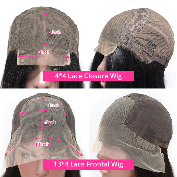 Short Deep Wave Bob 13x4 Lace Front Human Hair Wigs PrePluck With Baby Hair  For Women