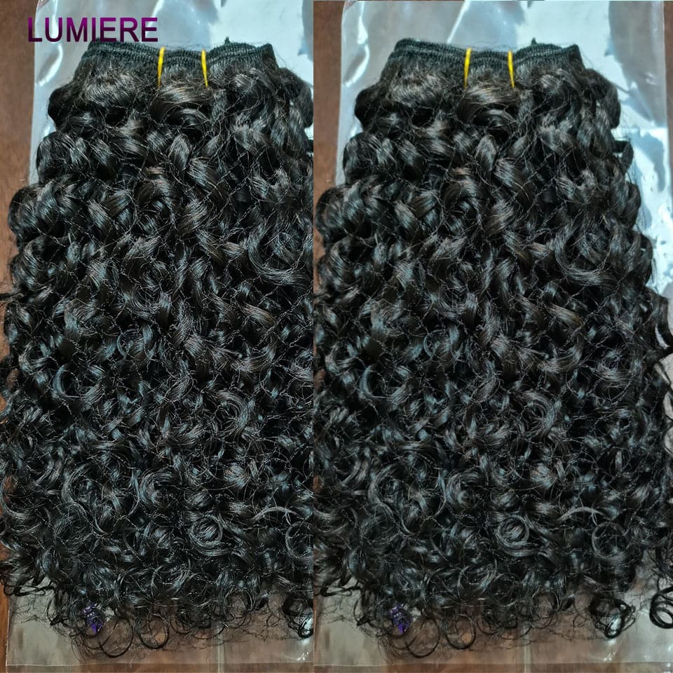 Brazilian Pixie Curly 3 Bundles with 13x4 HD Lace Frontal Virgin Hair Extensions