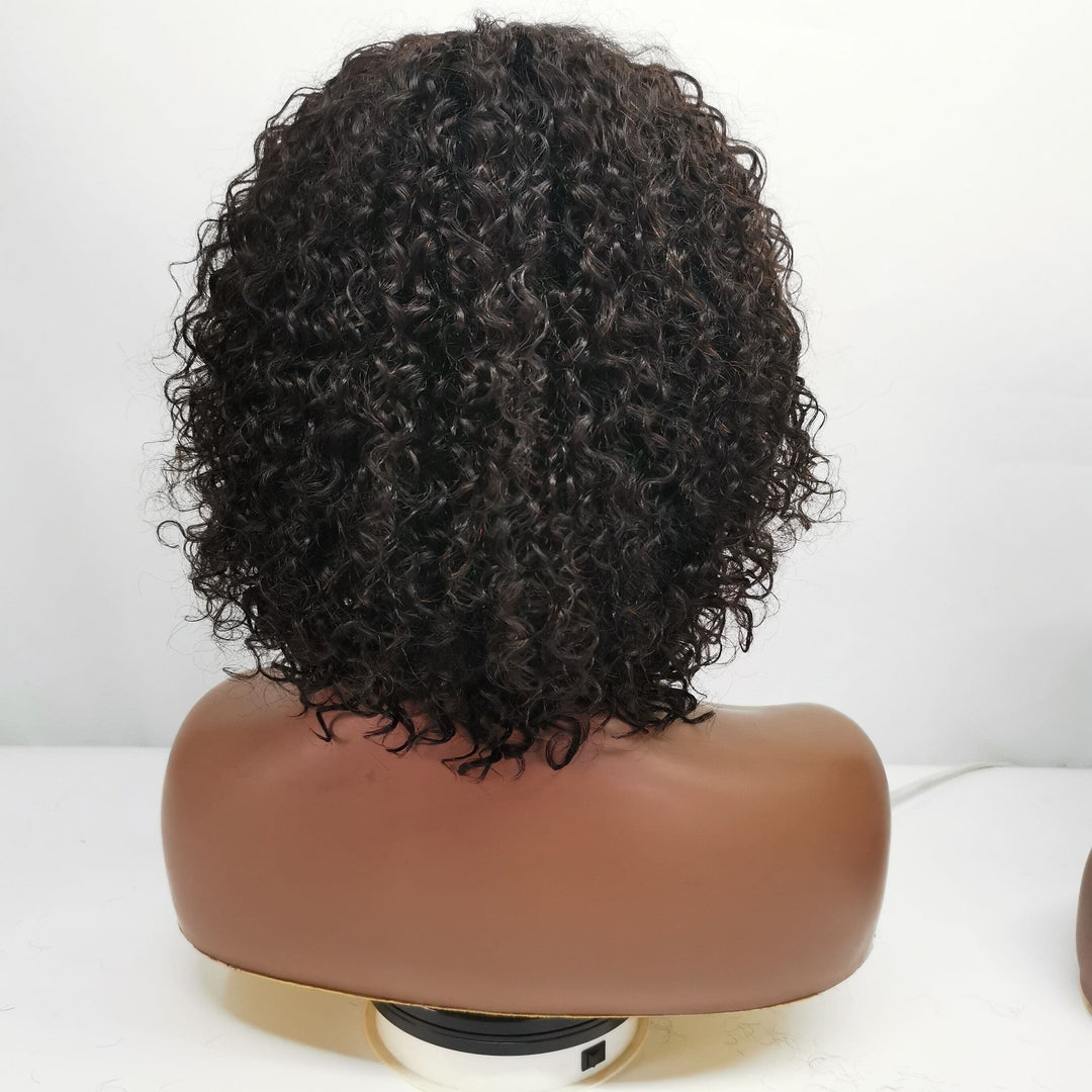 Short Curly Bob Pixie Cut Wigs None Lace Human Hair Wigs For Women