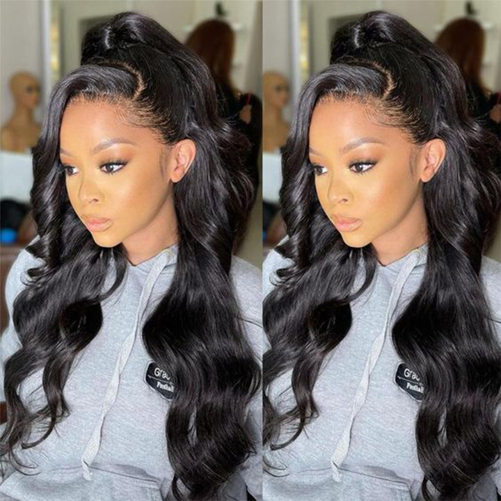 150%/180% Density lace Front body wave with baby hair Luxury Breathable Human Hair Wigs - Lumiere hair