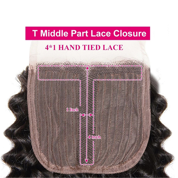 28 30 40 Inch Deep Wave Hair 4 Bundles With 4x4 Lace Closure Remy Brazilian 100% Human Hair Weave