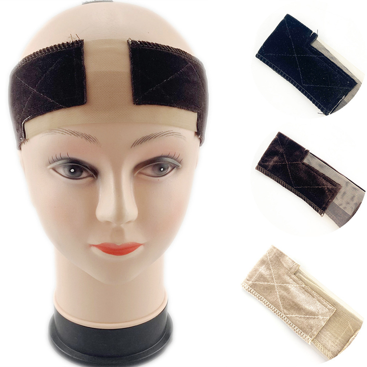 Adjustable Soft Velvet Women Lace Wig Grips Lace HeadBand With Double Sided