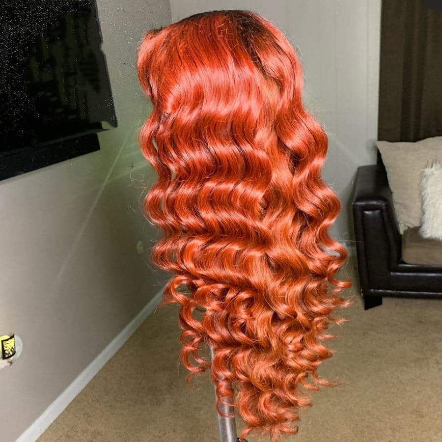 Lumiere 1B/350 Ombre Loose Deep 4x4/5x5/13x4 Lace Closure/Frontal 150%/180% Density Wigs For Women Pre Plucked