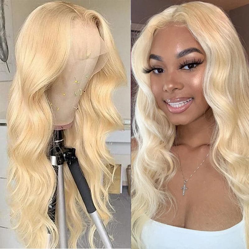 613 Blonde Body Wave 13x4 HD Lace Front Wigs transparent lace with baby hair - Lumiere hair