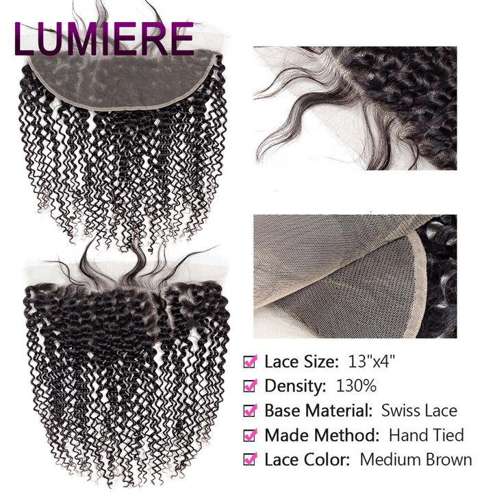Brazilian Pixie Curly 3 Bundles with 13x4 HD Lace Frontal Virgin Hair Extensions