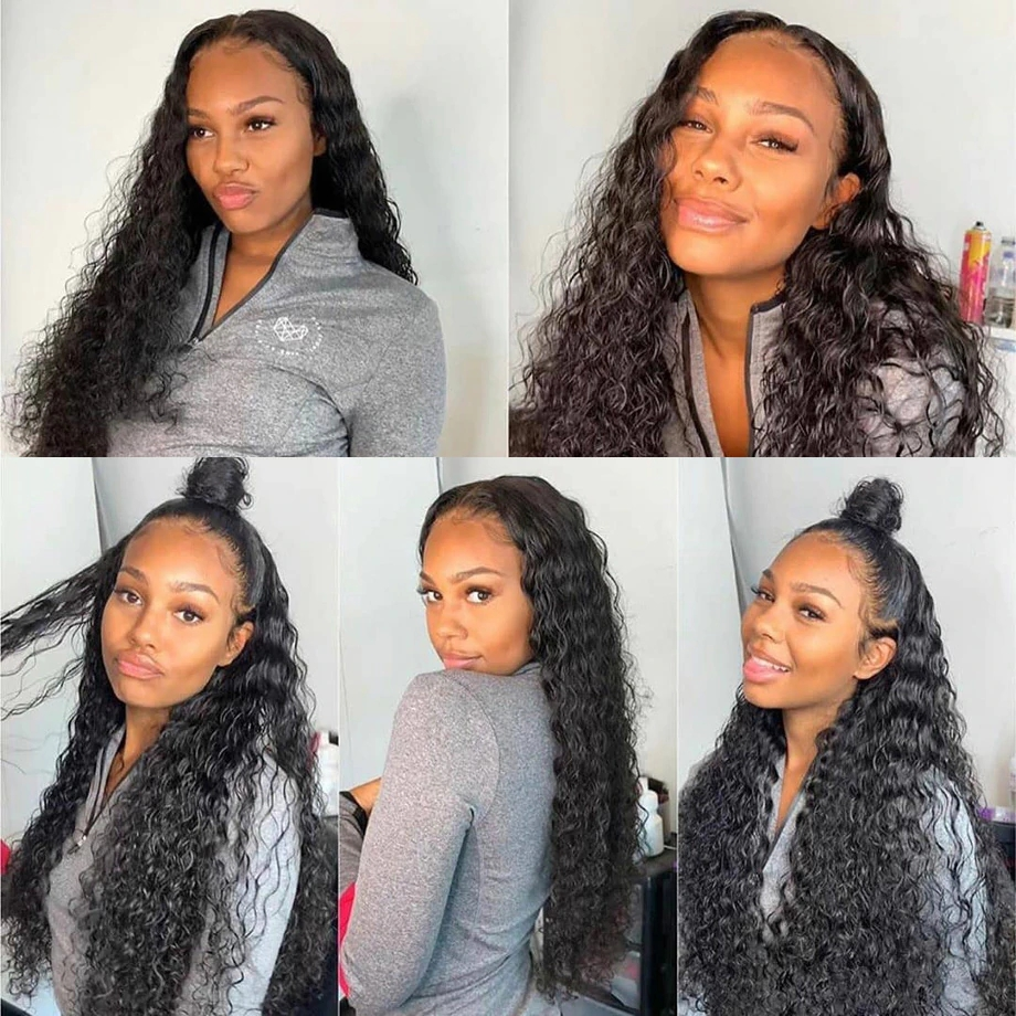 Deep Wave 13x4 Lace Frontal 5x5 lace closure Wigs Virgin Human Hair With Baby Hair - Lumiere hair