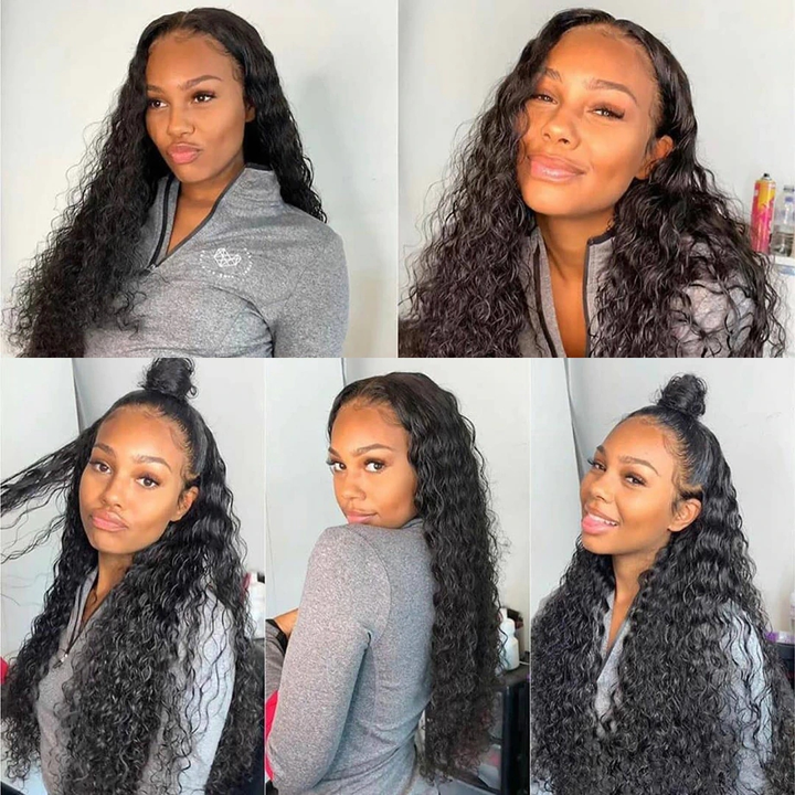 Deep Wave 13x4 Lace Frontal 5x5 lace closure Wigs Virgin Human Hair With Baby Hair - Lumiere hair