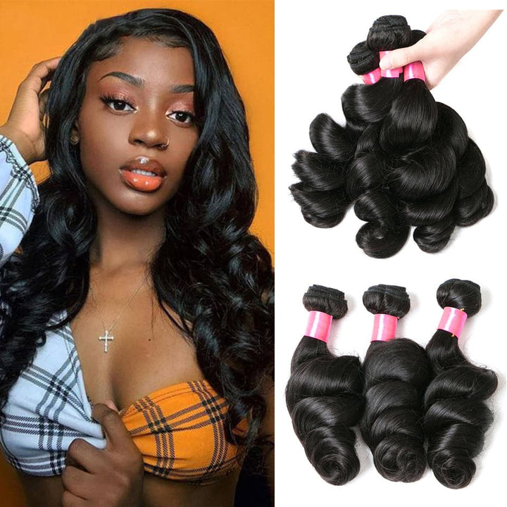 3 Bundles Loose Wave Malaysian Virgin Human Hair Extension 8-40 inches - Lumiere hair