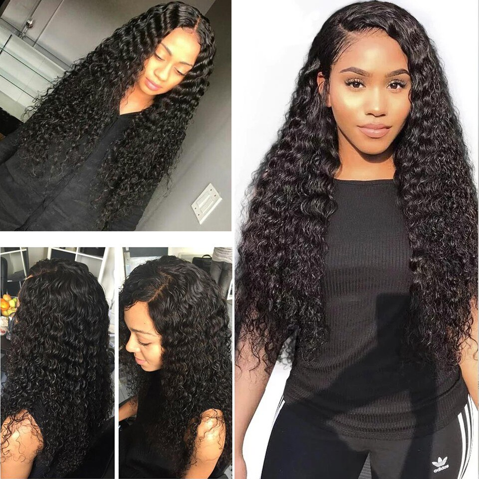 Luxury Deep Wave 5x5 Lace closure & 13x4 frontal Wigs Virgin Human Hair transparent HD lace 150% 180% Density - Lumiere hair