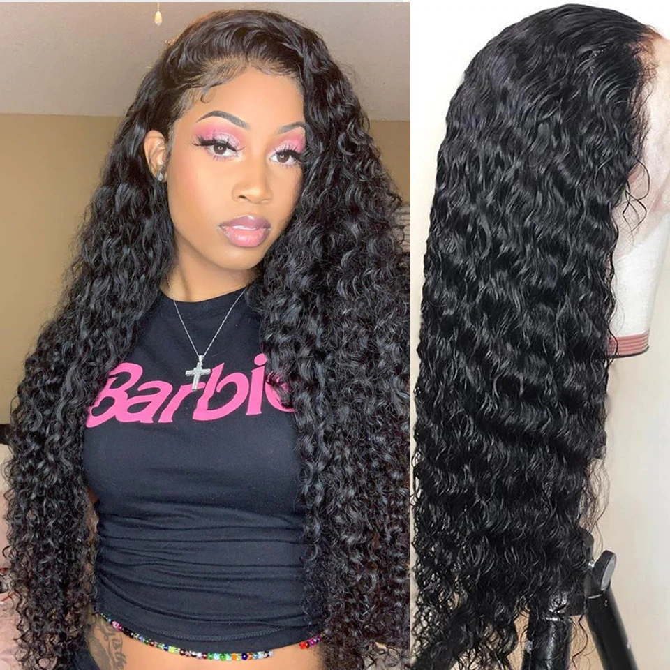 Deep Wave 13x4 Lace Frontal 5x5 lace closure Wigs Virgin Human Hair With Baby Hair - Lumiere hair