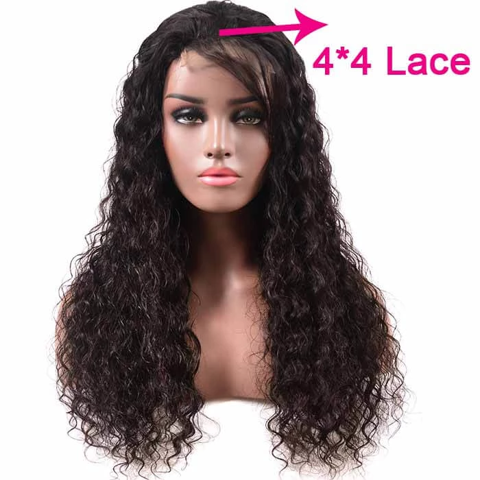 Lumiere Water Wave Lace Closure / Frontal Virgin Human Hair wigs With Baby Hair 150% Density - Lumiere hair