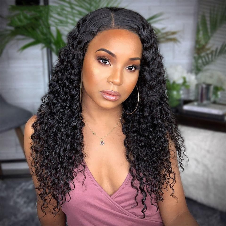 New V Part Water Wave Upgrade No Lace Out Brazilian Remy Human Hair Wigs For Women