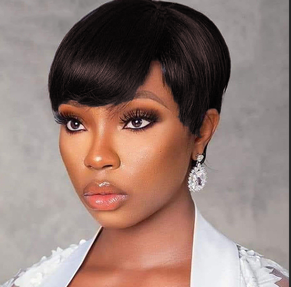 #2 Pixie Cut Straight Bob Full Machine Made Wigs For woman Human Hair