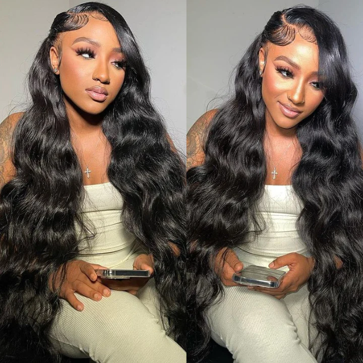 360 Lace Frontal Body Wave Wigs Natural Hairline Human Hair For Black Women