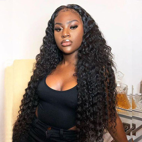 Kinky Curly Wear & Go Glueless HD 4X6 Lace Closure 100% perruque de cheveux humains
