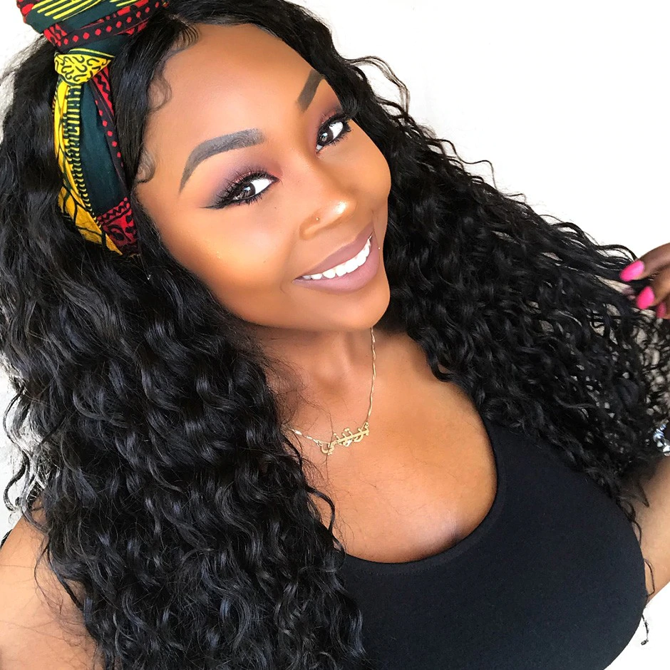 Lumiere Deep Wave 13*6 Lace Frontal Wigs Virgin Human Hair With Baby Hair