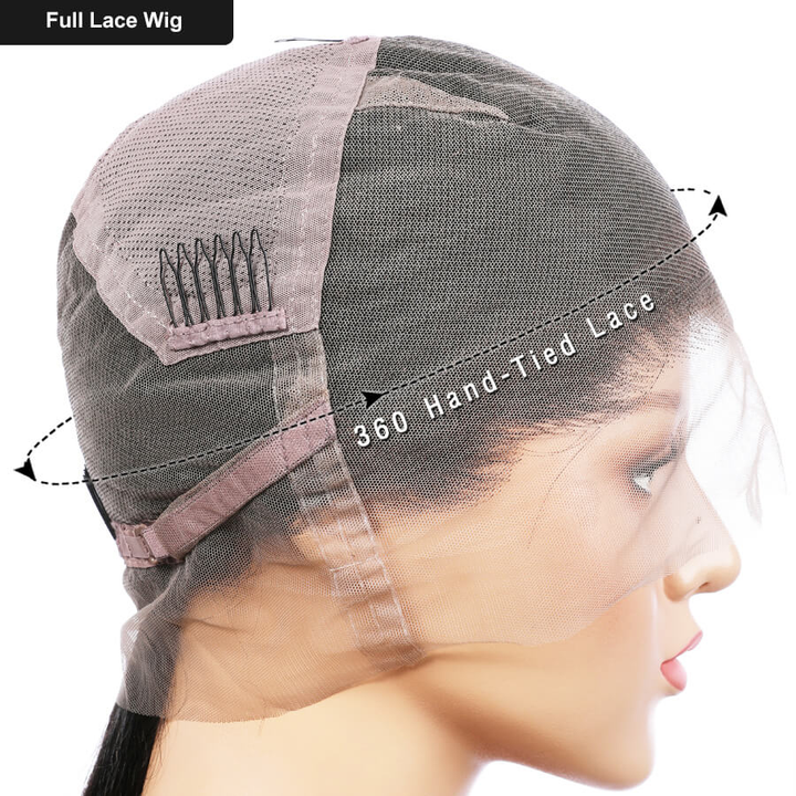 Lumiere Kinky Curly 150% Density Realistic Human Hair Full Lace Wigs