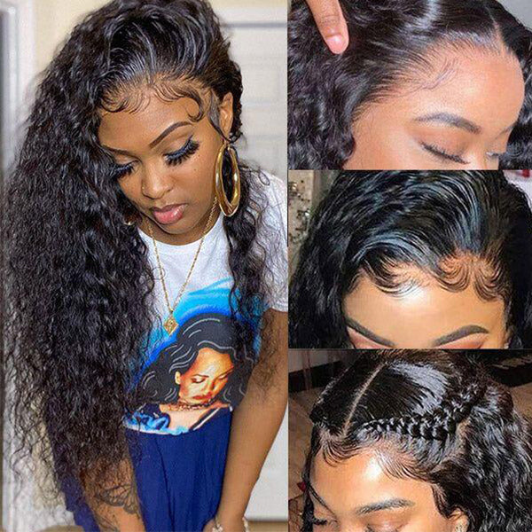 Lumiere 3D Dome Cap Water Wave Ready To Go Glueless HD 4X6 Lace Pre-Cut Closure Human Hair Wig