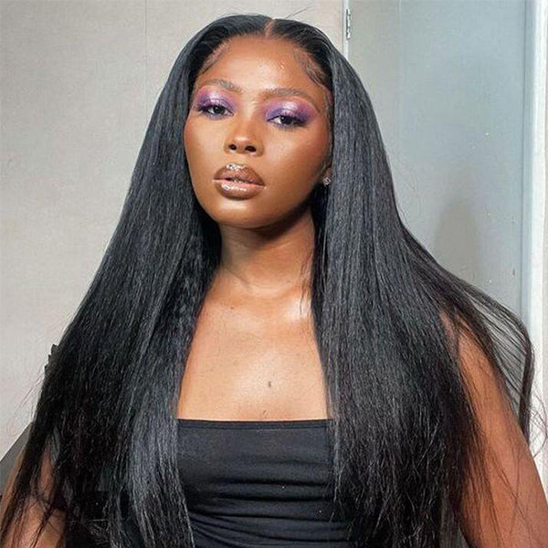 Lumiere Hair Pre-cut Kinky Straight Glueless HD 4X6/4x4  Lace Closure 100% Human Hair Wig