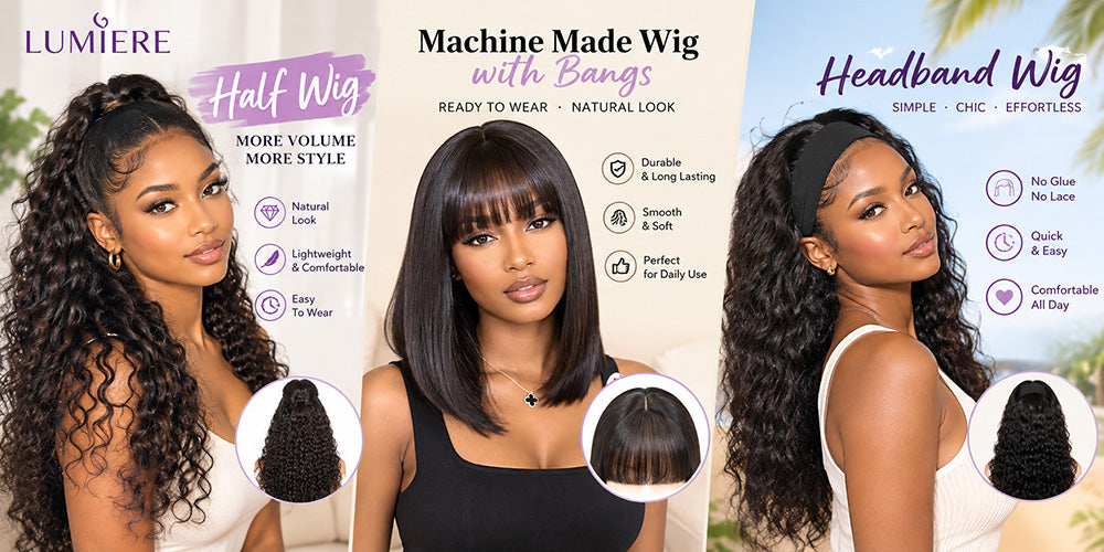 Most Popular Machine Made Wigs: No Glue,No Lace,Easy to wear