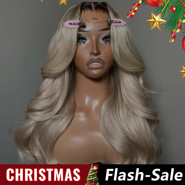 Gray Ash Blonde Body Wig