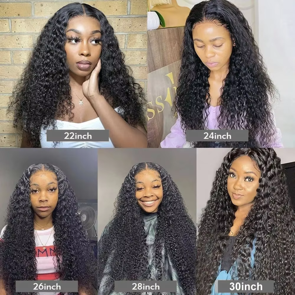 (B2)  3 Bundles Deep Wave With 4x4  Lace Closure Brazilian Human Hair Extension