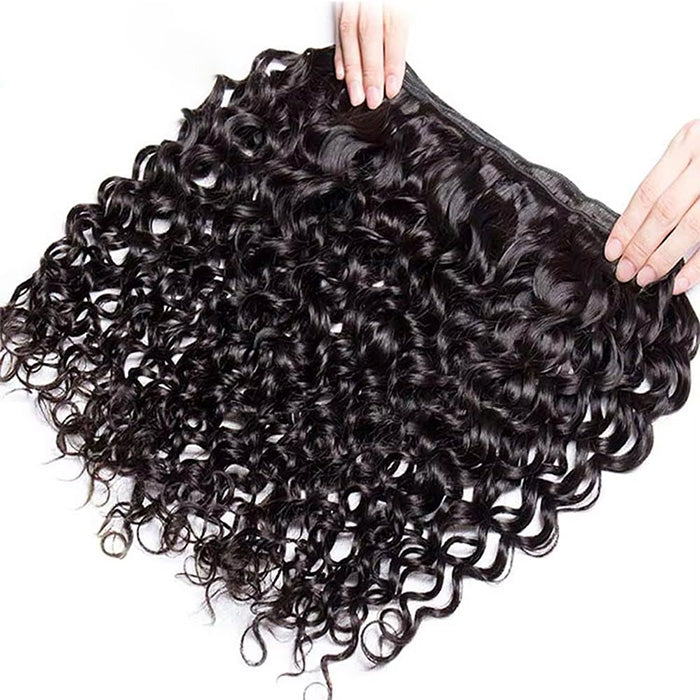 (H1)lumiere Peruvian Water Wave Virgin Hair 3 Bundles Human Hair Extension 8-40 inches
