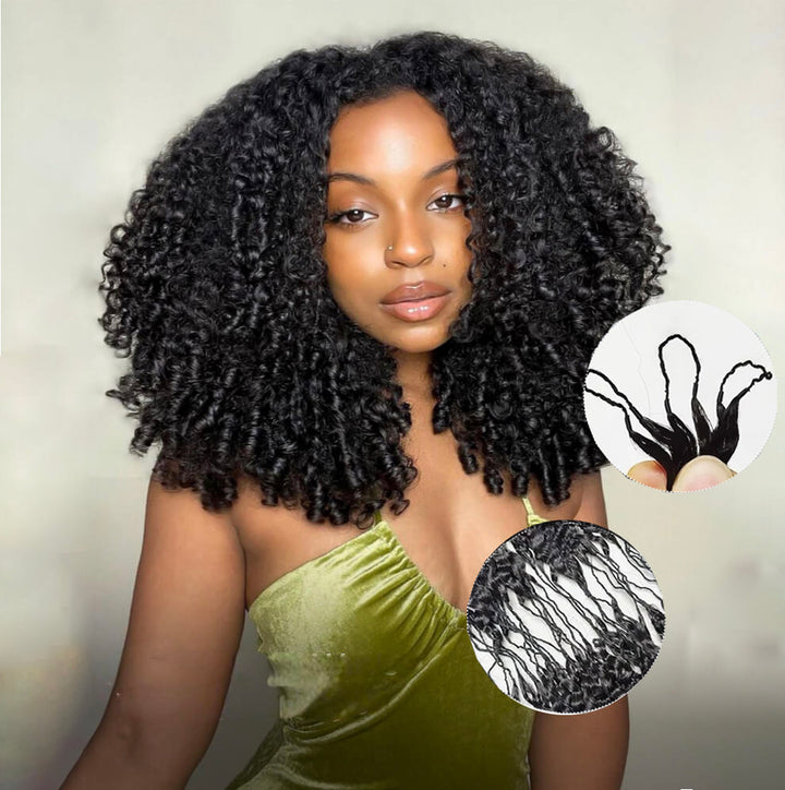 Lumiere Burmese Curly Feather Miracle Crochet Human Hair Extension Save Time With This Design