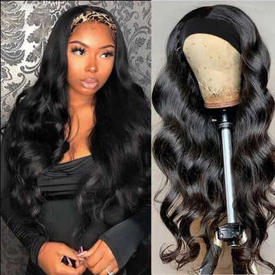 Lumiere Body Wave Headband Human Hair Wig Glueless Machine Made Non-Lace