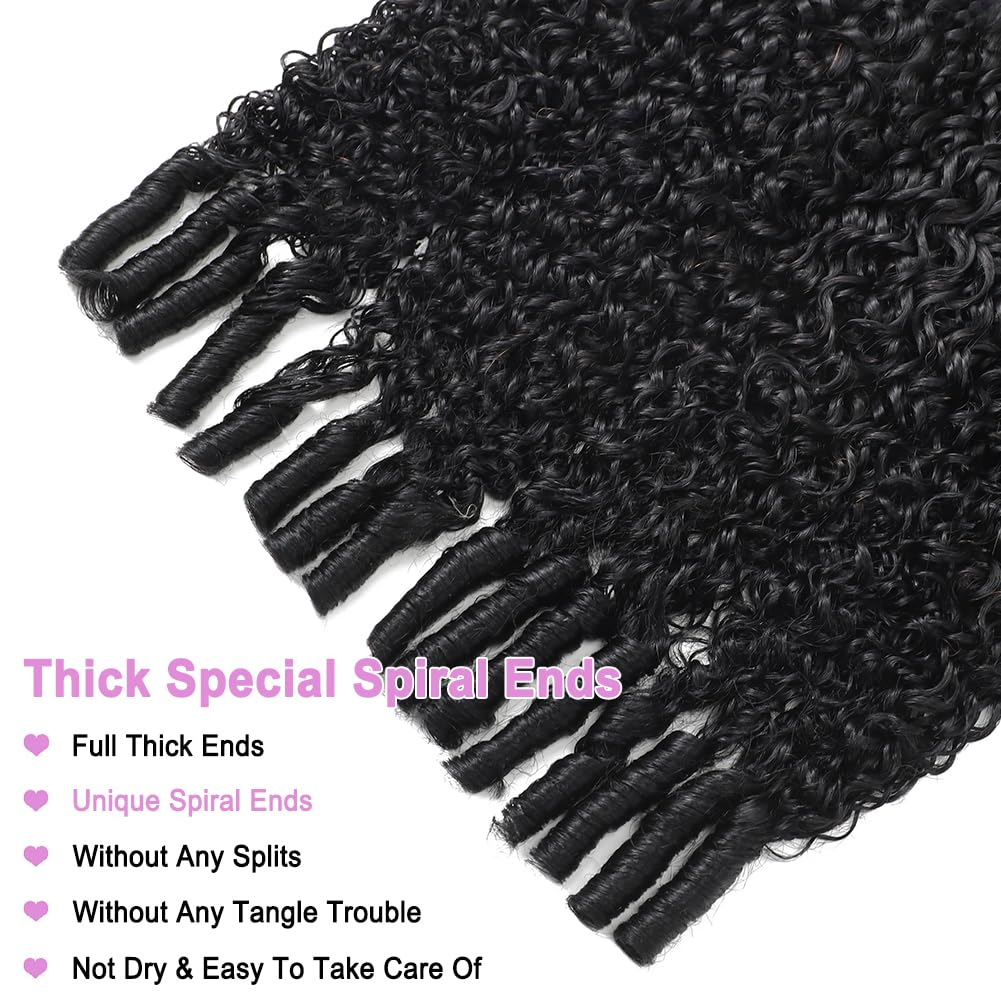 Lumiere 15A Natural Black Burmese Curly Human Hair 4 Bundles Double Weft Weave Bundle Extensions