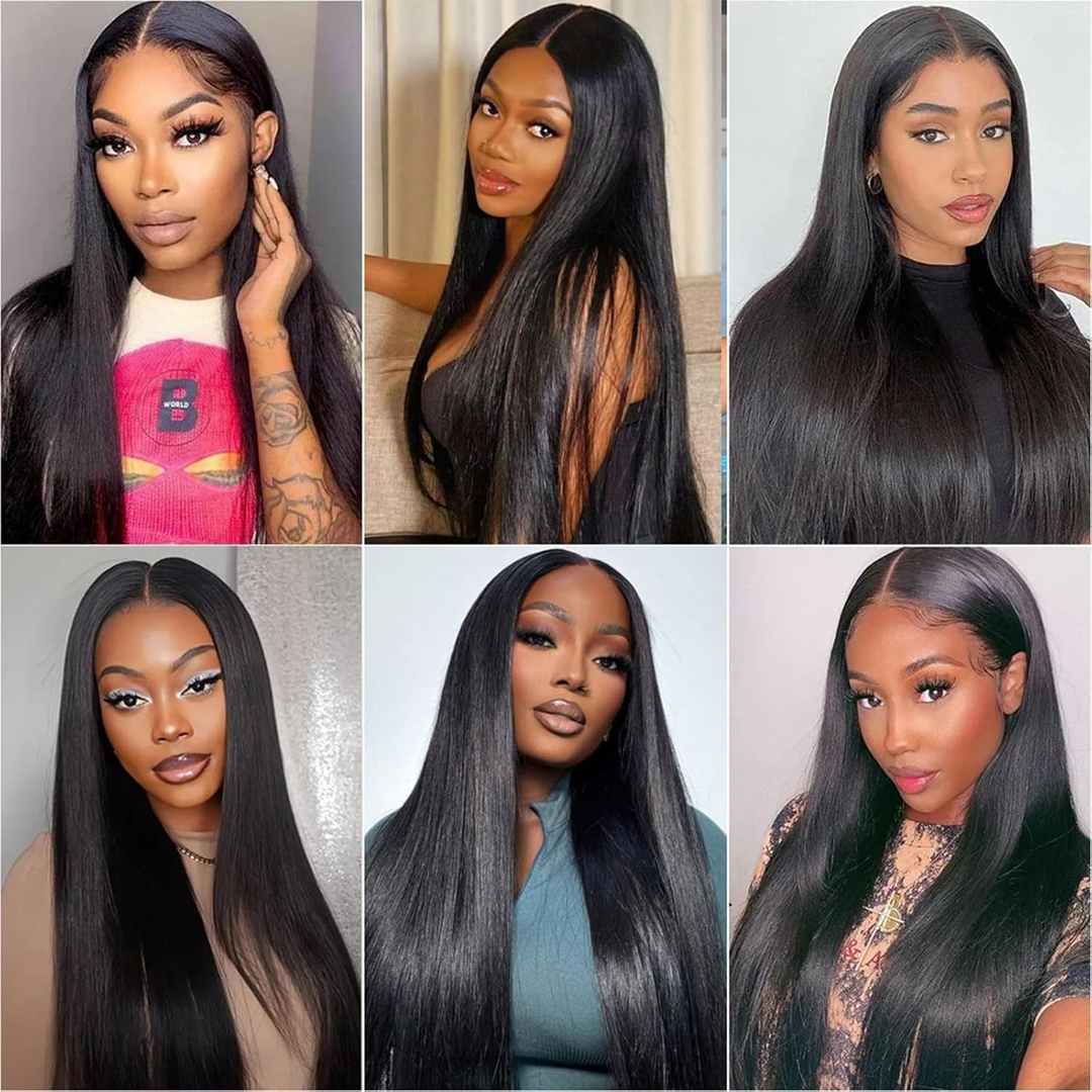 15A Straight 3 Bundles With 4X4 Lace Closure 100% virgin human hair