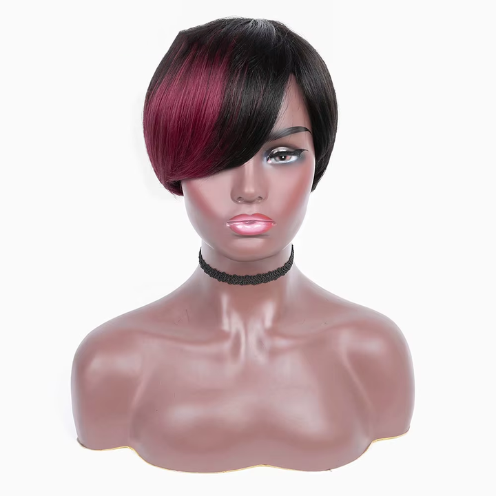 Naturel noir 13 x 4 x 1 partie latérale dentelle bouclée courte Pixie Cut Bob pour les femmes noires 